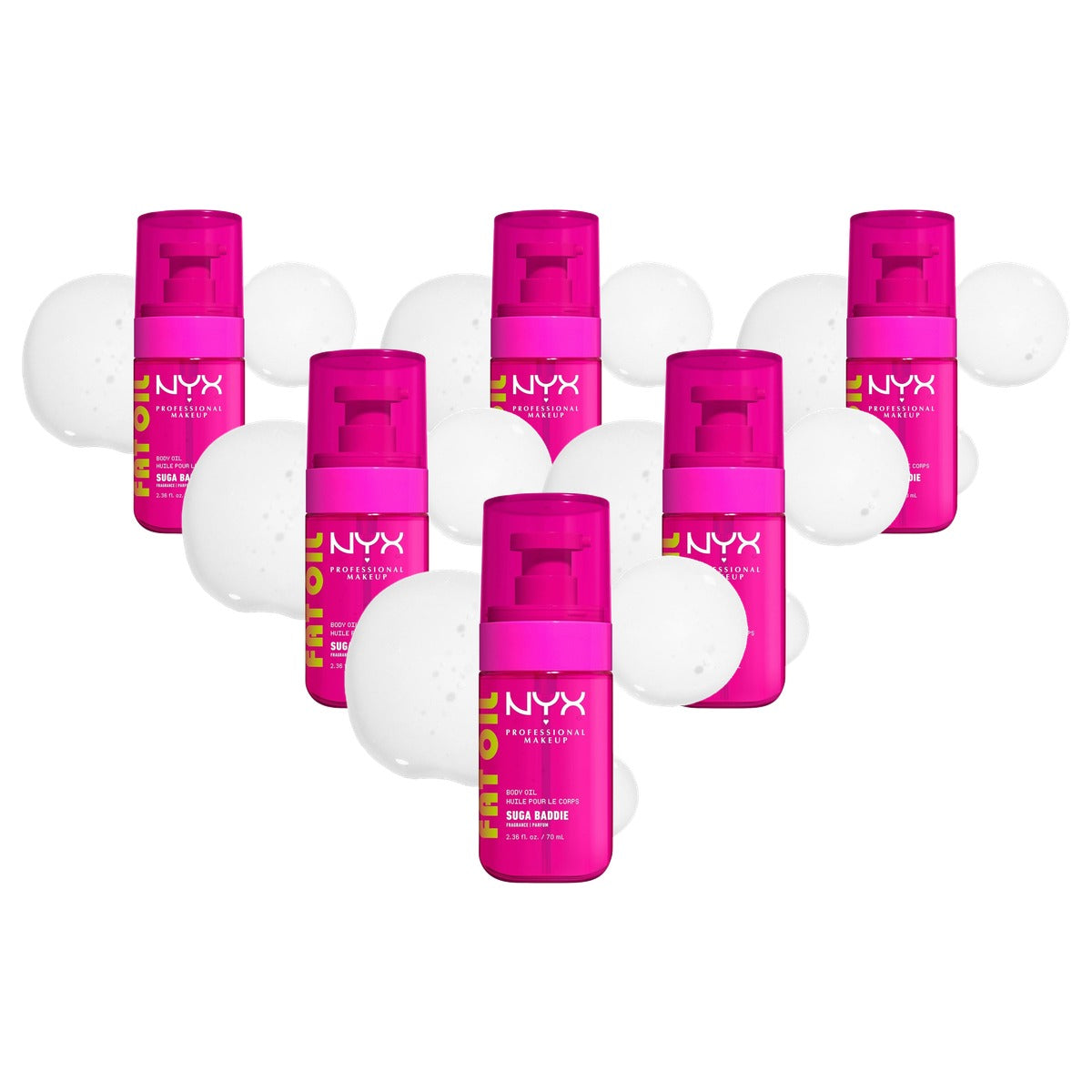 NYX PROFESSIONAL MAKEUP Fat Oil Body Oil Suga - 6 stuks