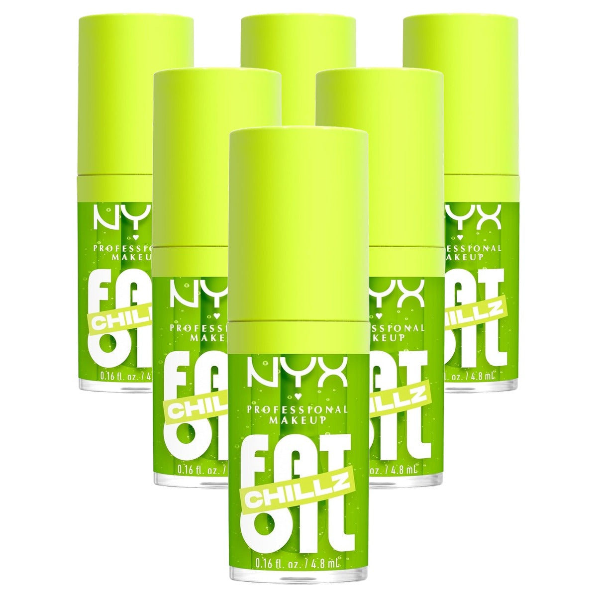 NYX PROFESSIONAL MAKEUP Fat Oil Chillz Kiwi Freezie 4,8 ml - 6 stuks