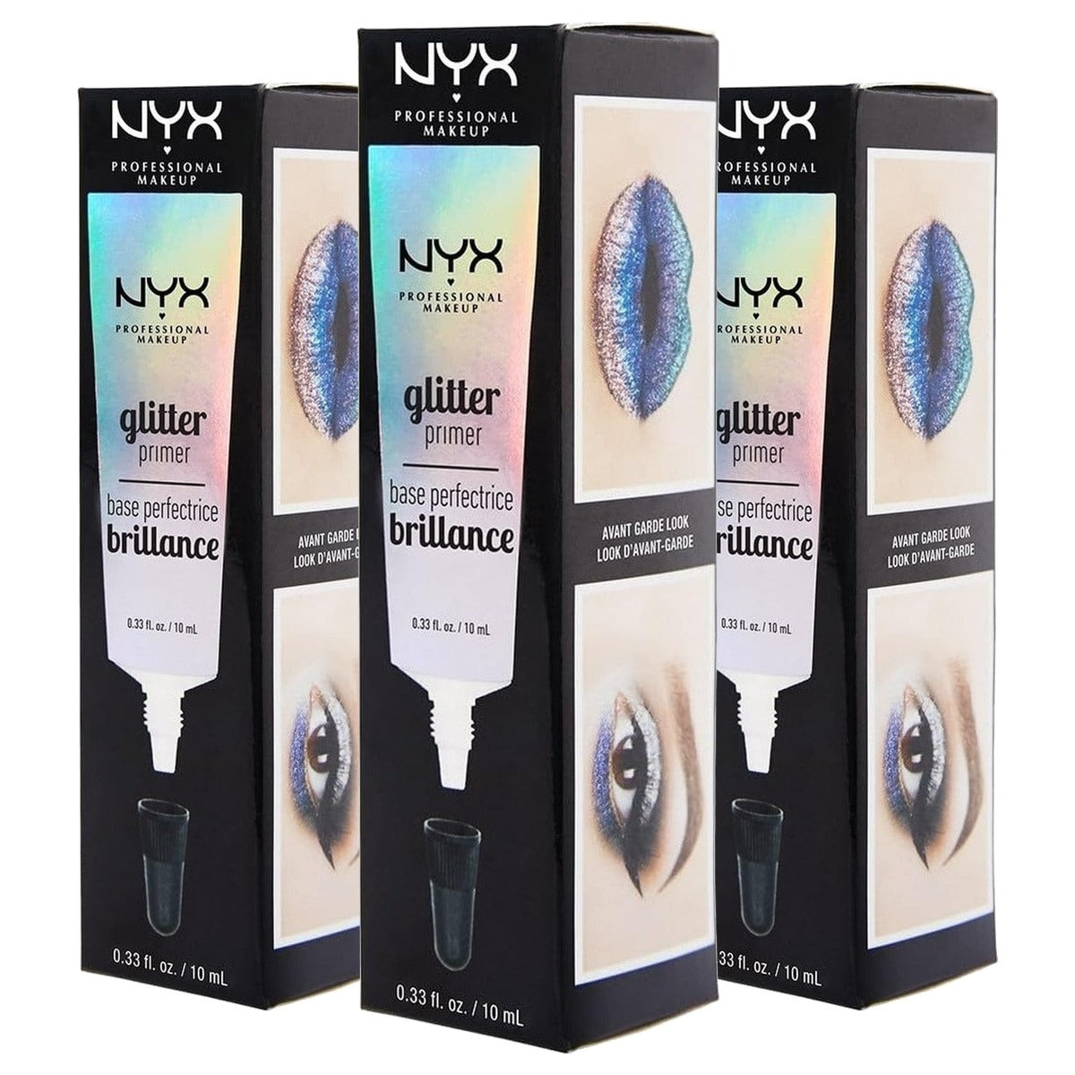 NYX PROFESSIONAL MAKEUP Glitter Primer 10 ml - 3 stuks