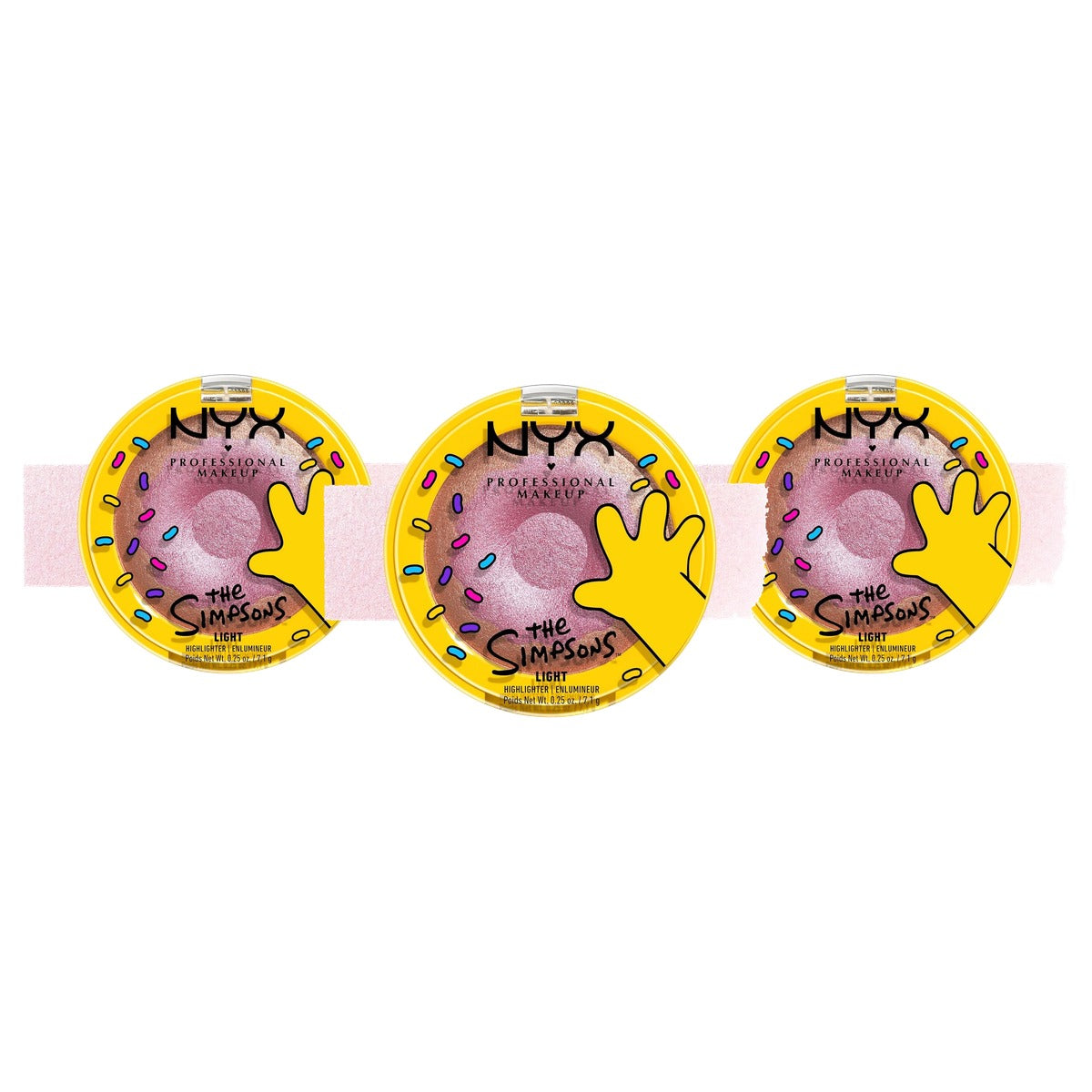 NYX PROFESSIONAL MAKEUP Homer Simpson Donut Highlighter 1 stuk - 3 stuks