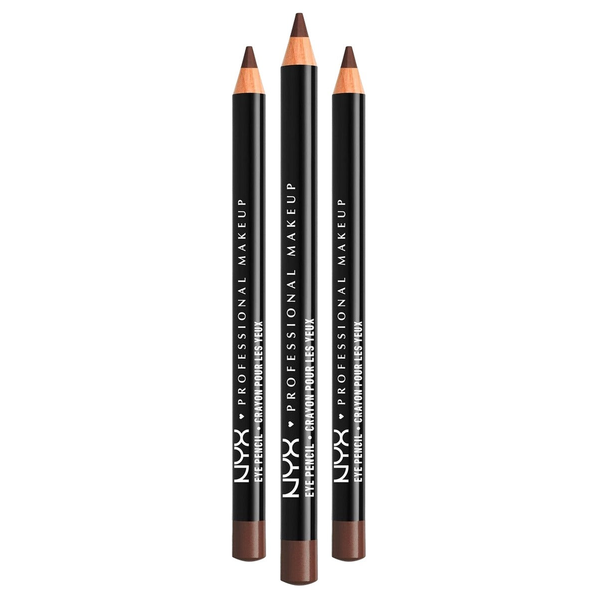 NYX PROFESSIONAL MAKEUP Kajal Slim Eye Pencil 903 Donkerbruin 3 stuks