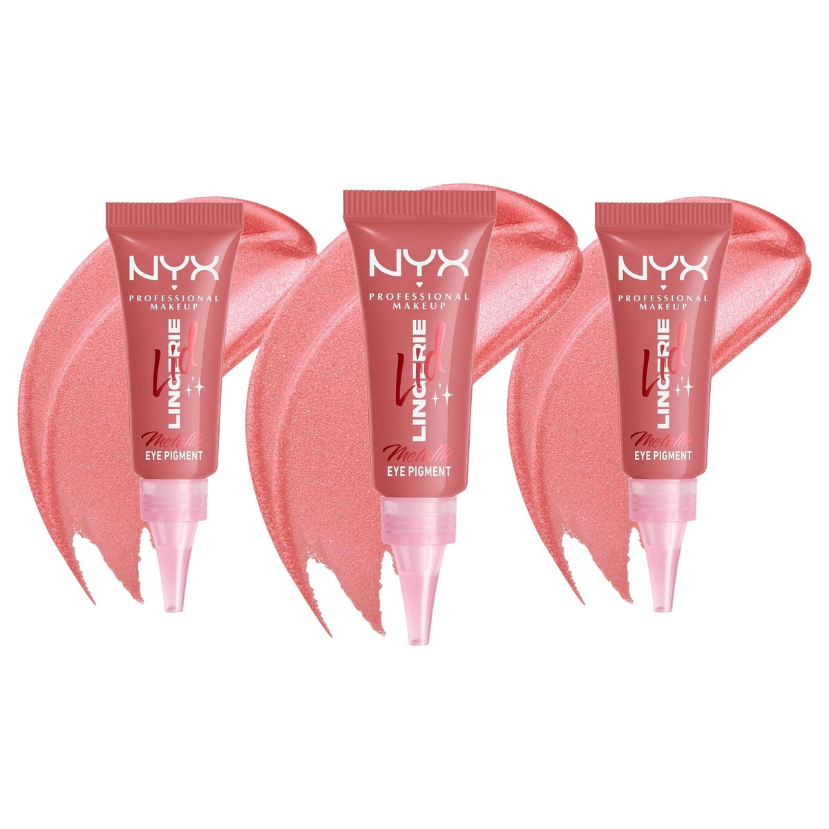 NYX PROFESSIONAL MAKEUP Lid Lingerie Cream Risky Rosé 1 stuk - 3 stuks