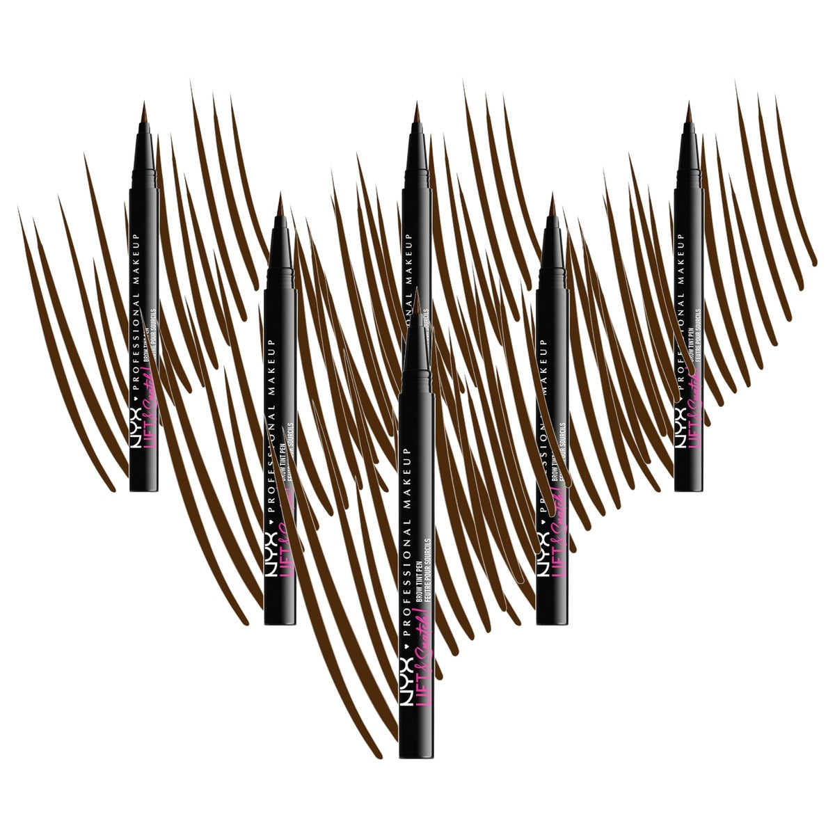 NYX PROFESSIONAL MAKEUP Lift & Snatch Brow Tint Pen 08 Espresso - 6 stuks