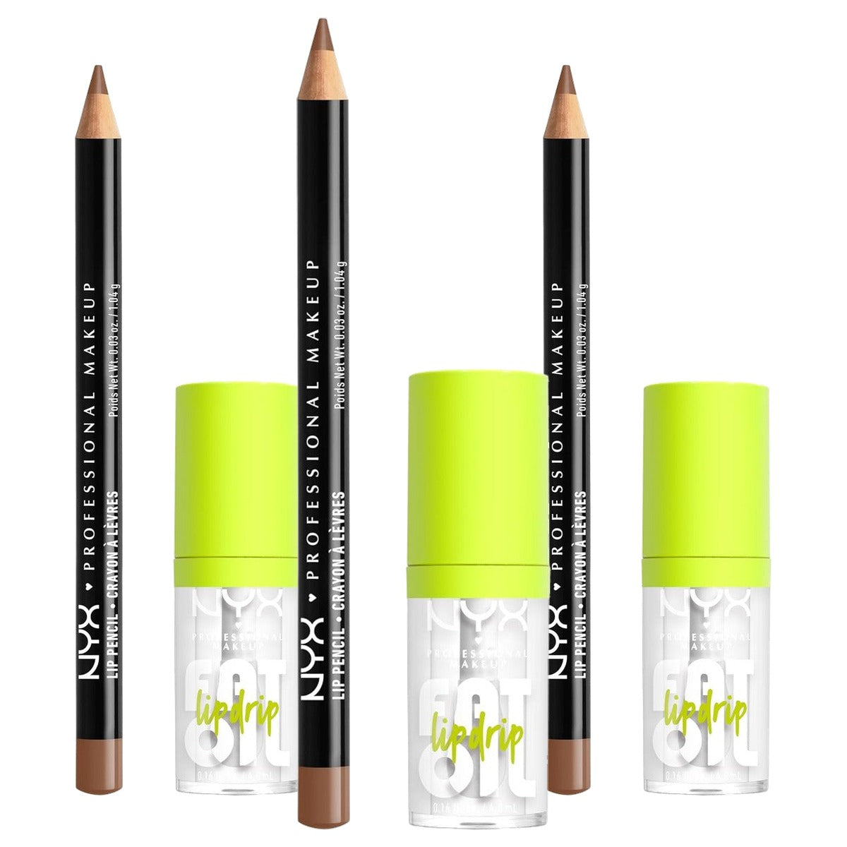 NYX PROFESSIONAL MAKEUP Lip Artist Kit Nude Truffle & My Main - 3 stuks