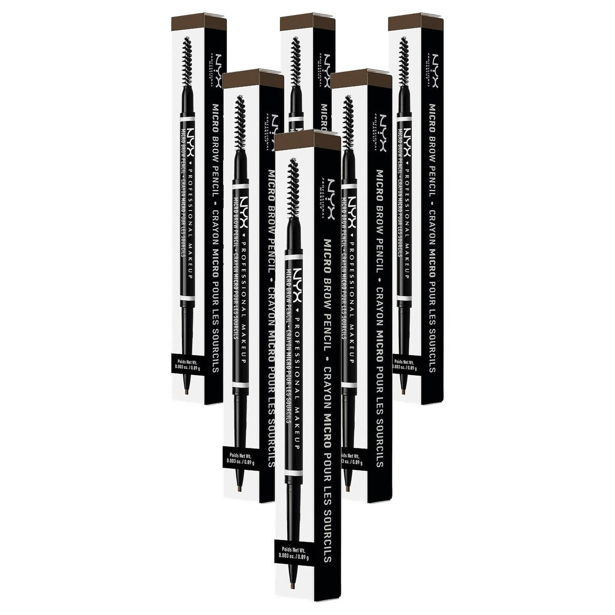 NYX PROFESSIONAL MAKEUP Micro Brow Pencil 05 asbruin 6 stuks
