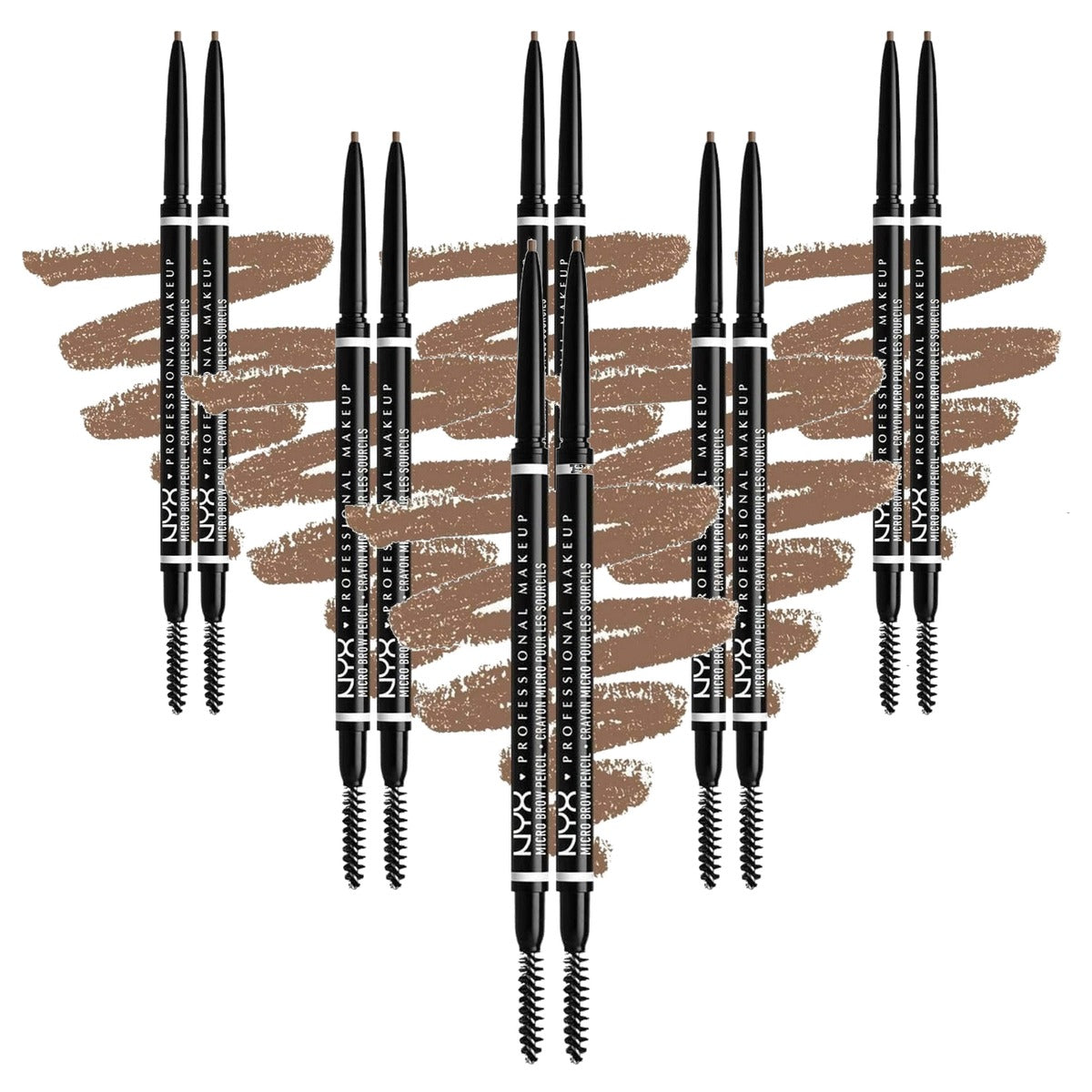 NYX PROFESSIONAL MAKEUP Micro Brow Pencil 2 x 01 taupe - 6 stuks