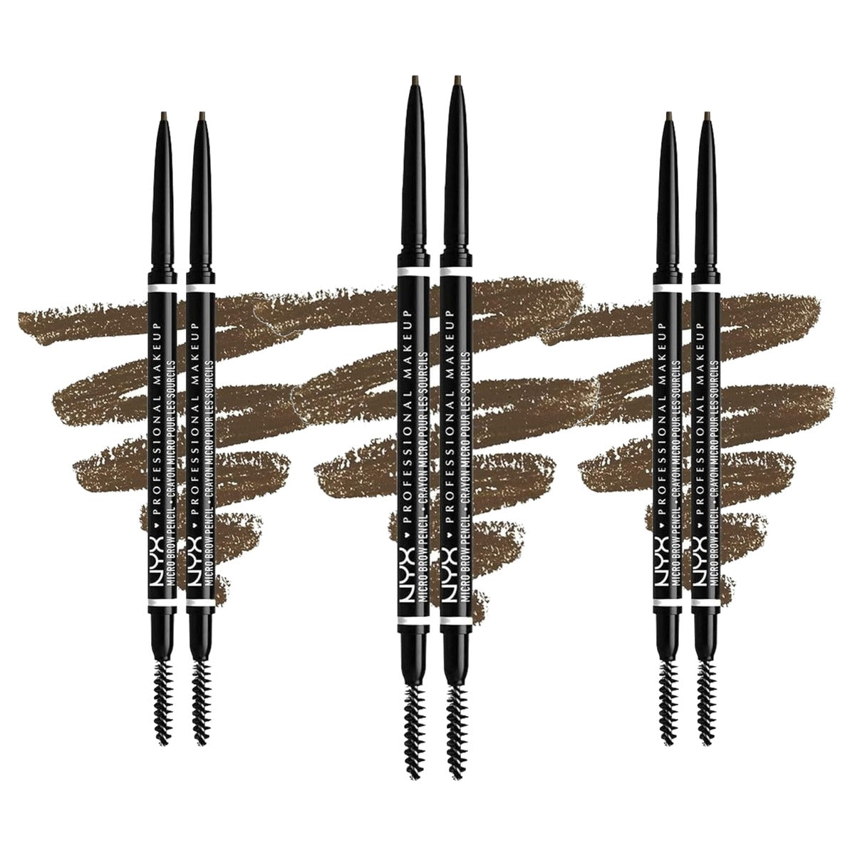 NYX PROFESSIONAL MAKEUP Micro Brow Pencil Ash Brown - 3 stuks
