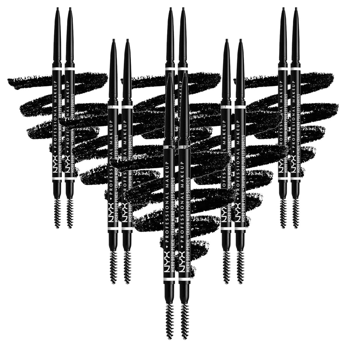 NYX PROFESSIONAL MAKEUP Micro Brow Pencil Zwart 2 stuks - 6 stuks
