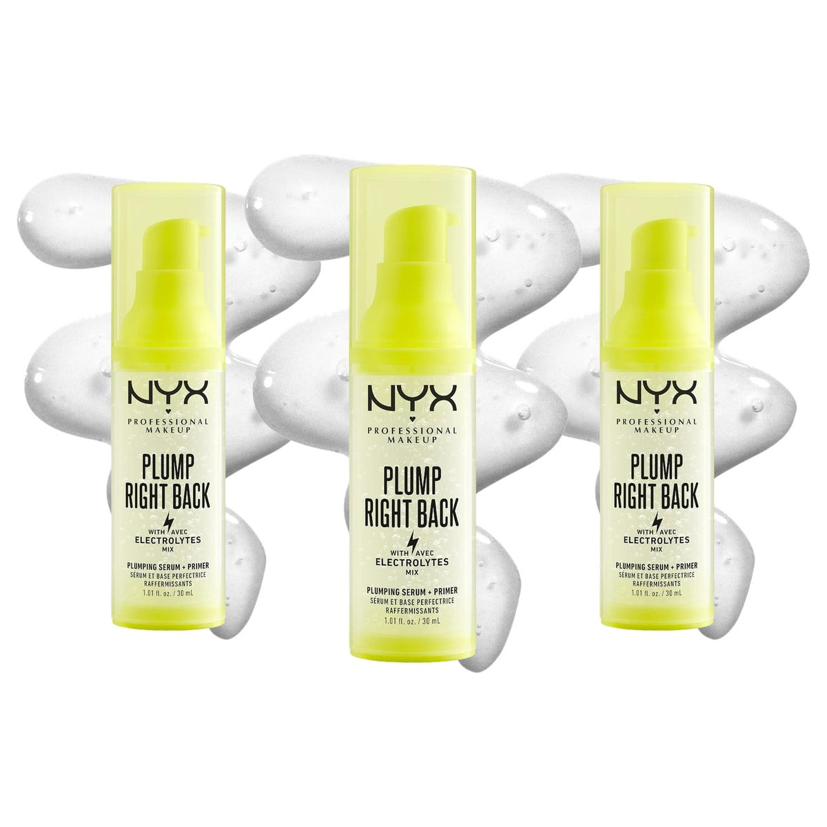 NYX PROFESSIONAL MAKEUP Plump Right Back Primer & Serum 30 ml - 3 stuks