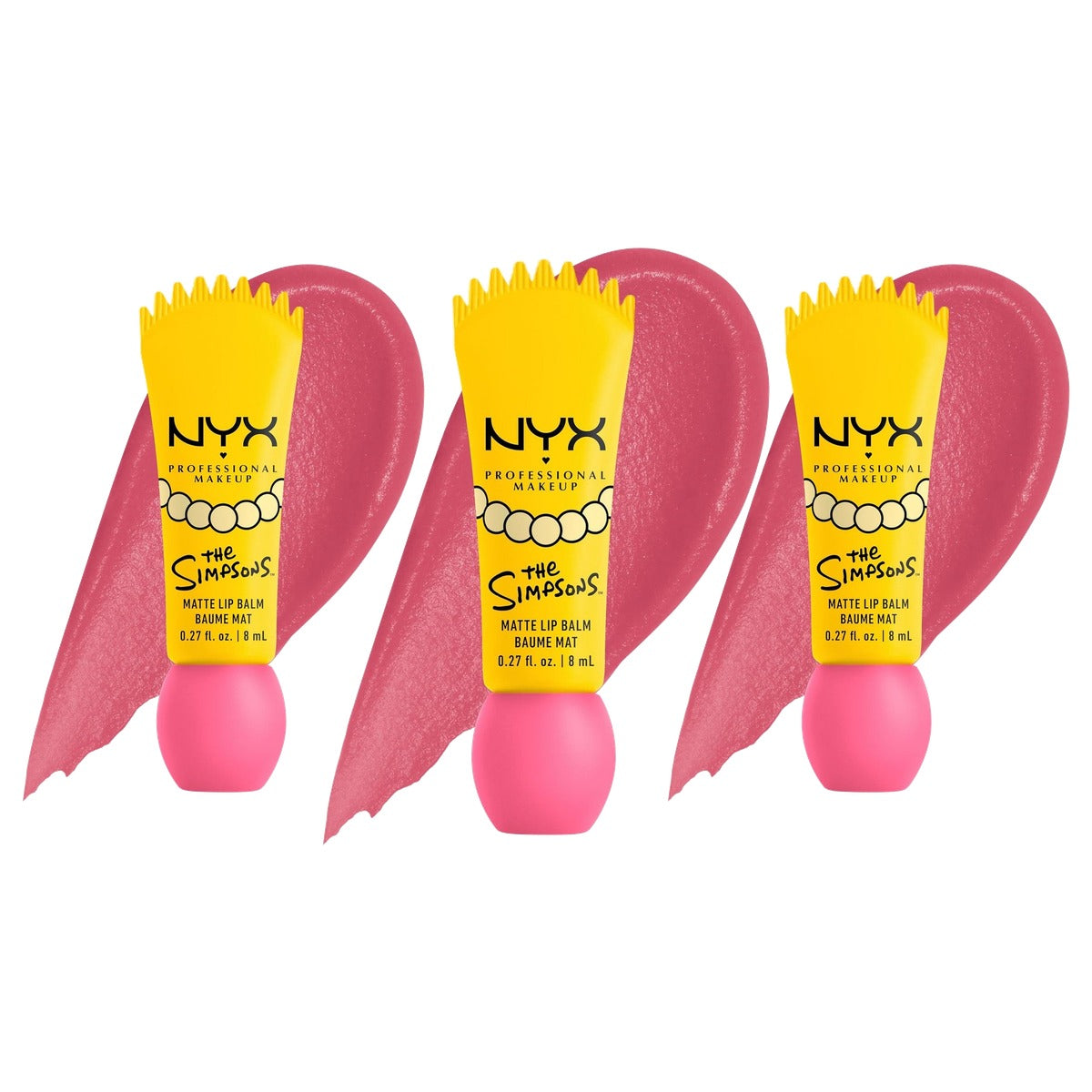 NYX PROFESSIONAL MAKEUP Simpsons Smushy Smarty Pink - 3 stuks