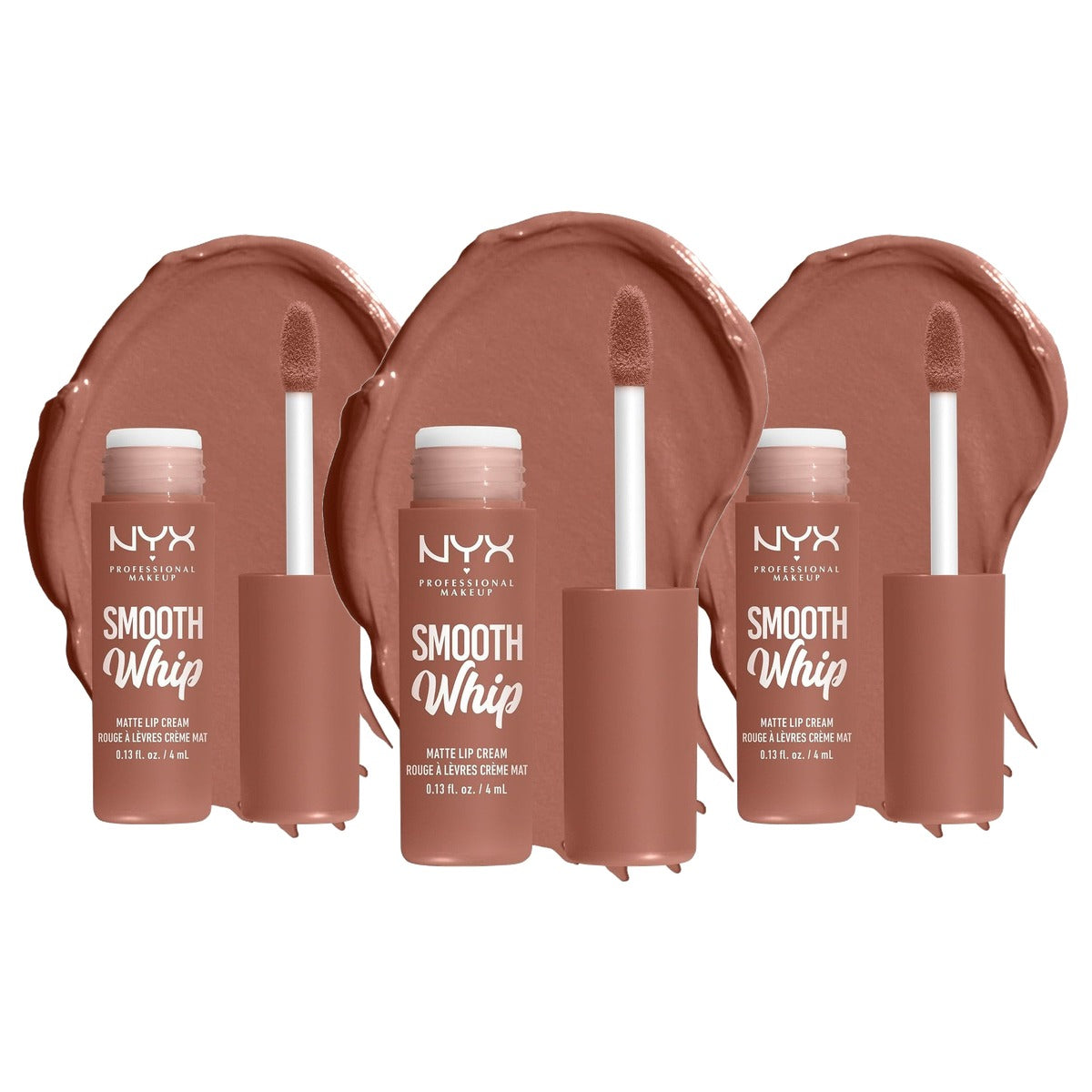 NYX PROFESSIONAL MAKEUP Smooth Whip Matte Lip Cream Pancake Stacks 4 ml - 3 stuks