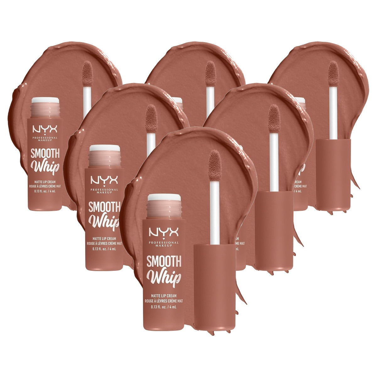 NYX PROFESSIONAL MAKEUP Smooth Whip Matte Lip Cream Pancake Stacks 4 ml - 6 stuks