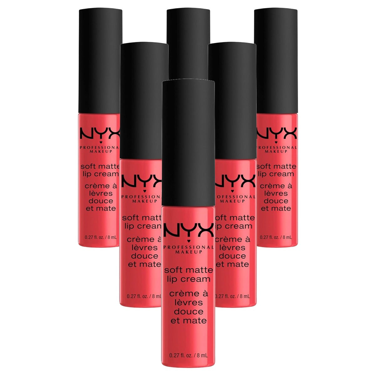 NYX PROFESSIONAL MAKEUP Soft Matte Lip Cream Bubblegum Pink 6 stuks