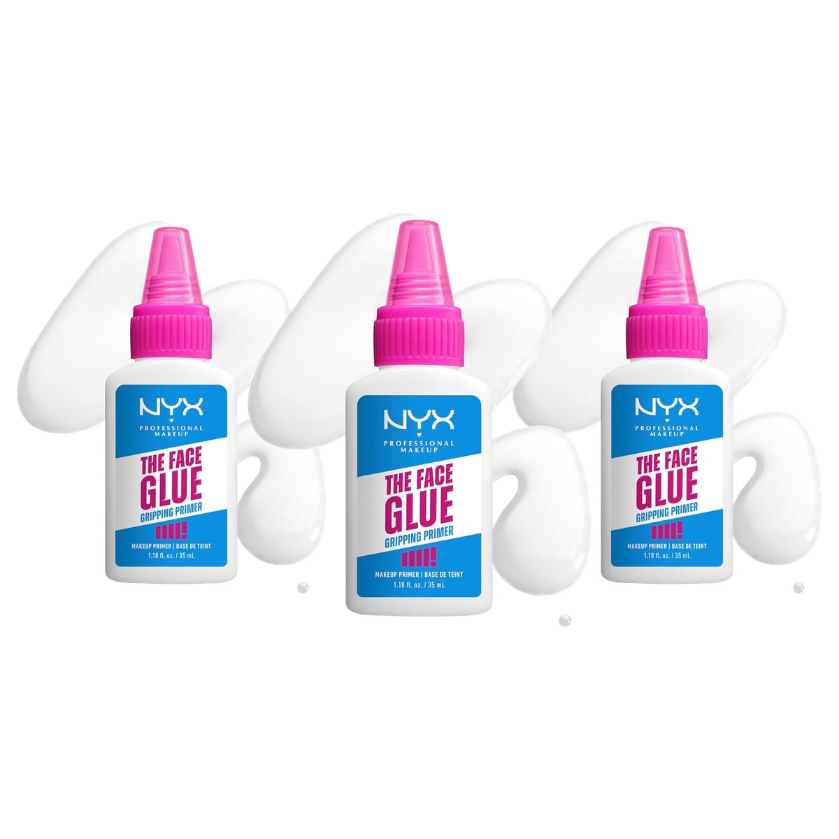 NYX PROFESSIONAL MAKEUP The Face Glue Gripping Primer 35 ml - 3 stuks