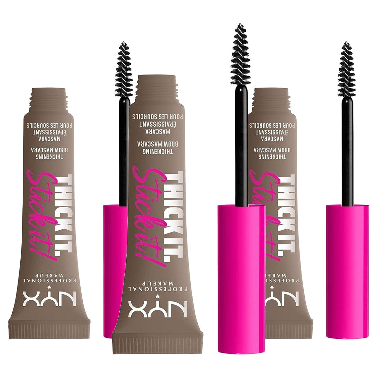 NYX PROFESSIONAL MAKEUP Thick It. Stick It! Brow mascara taupe - 3 stuks