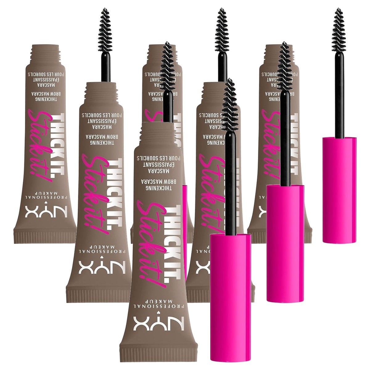 NYX PROFESSIONAL MAKEUP Thick It. Stick It! Brow mascara taupe - 6 stuks