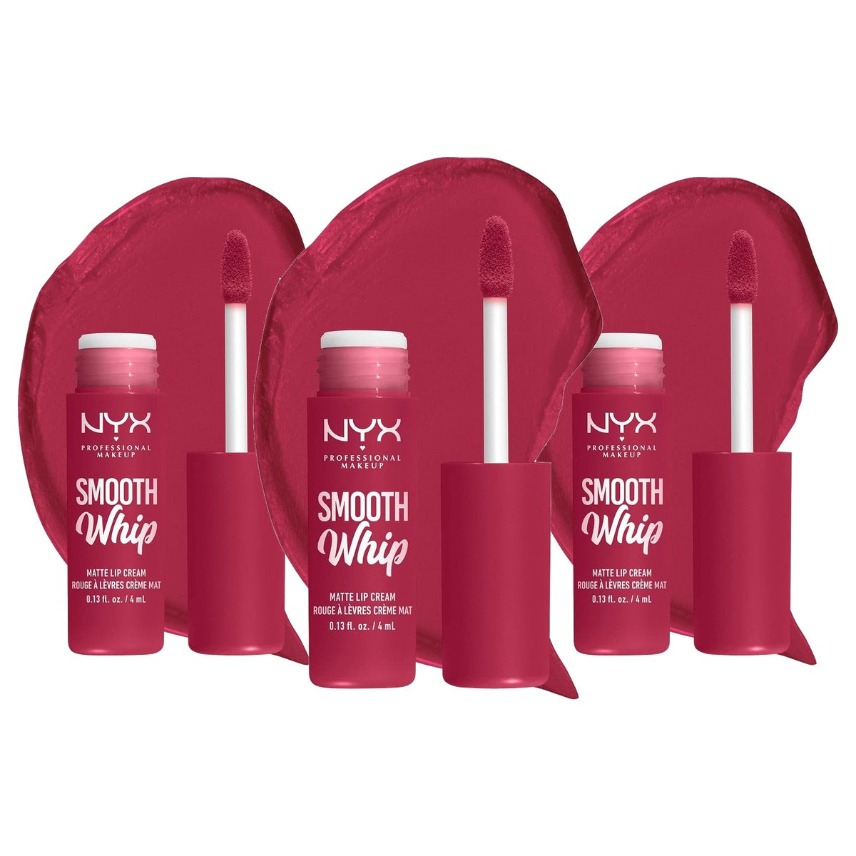 NYX PROFESSIONAL MAKEUP Smooth Whip Matte Lip Cream 4ml Fuzzy Slippers - 3 stuks
