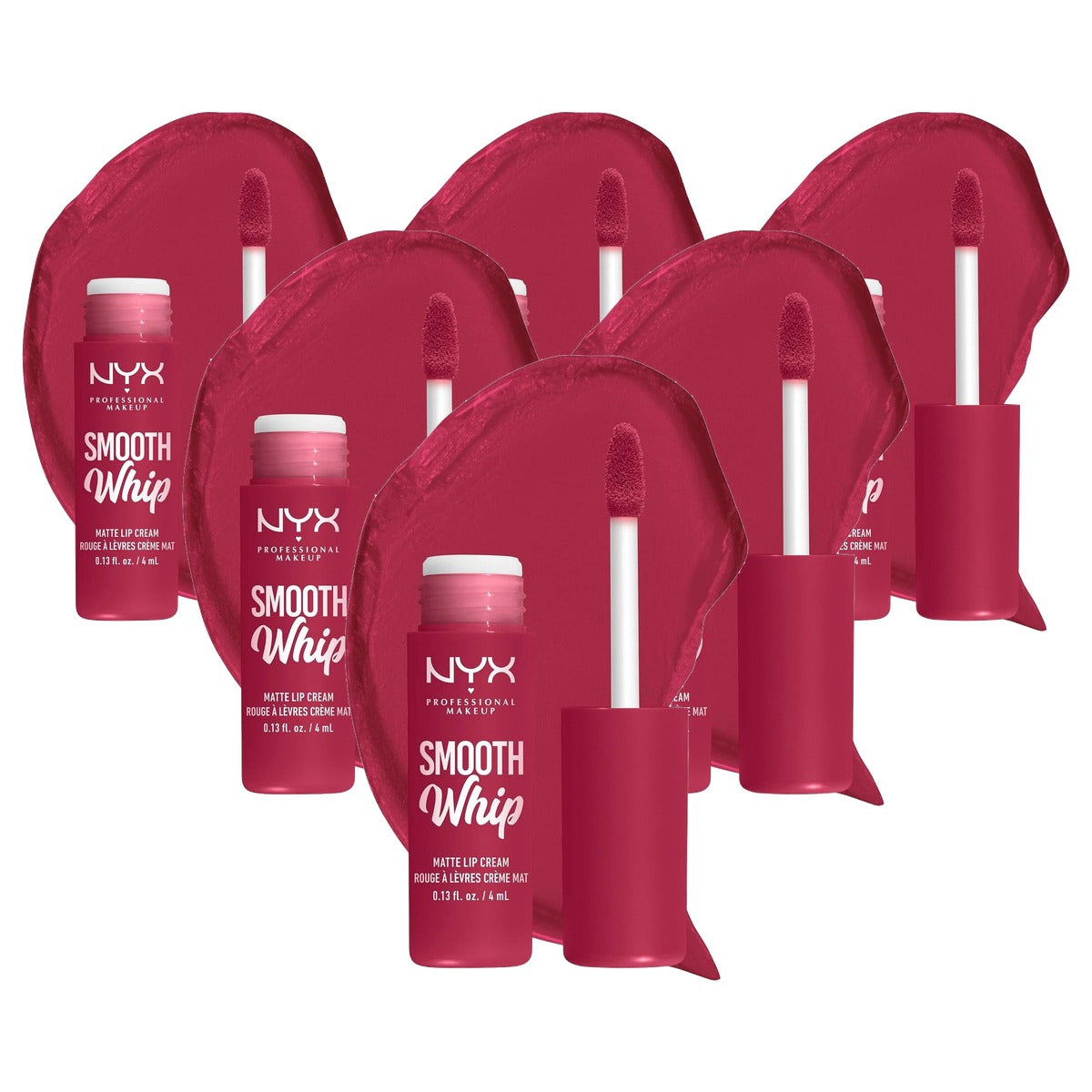 NYX PROFESSIONAL MAKEUP Smooth Whip Matte Lip Cream 4ml Fuzzy Slippers - 6 stuks