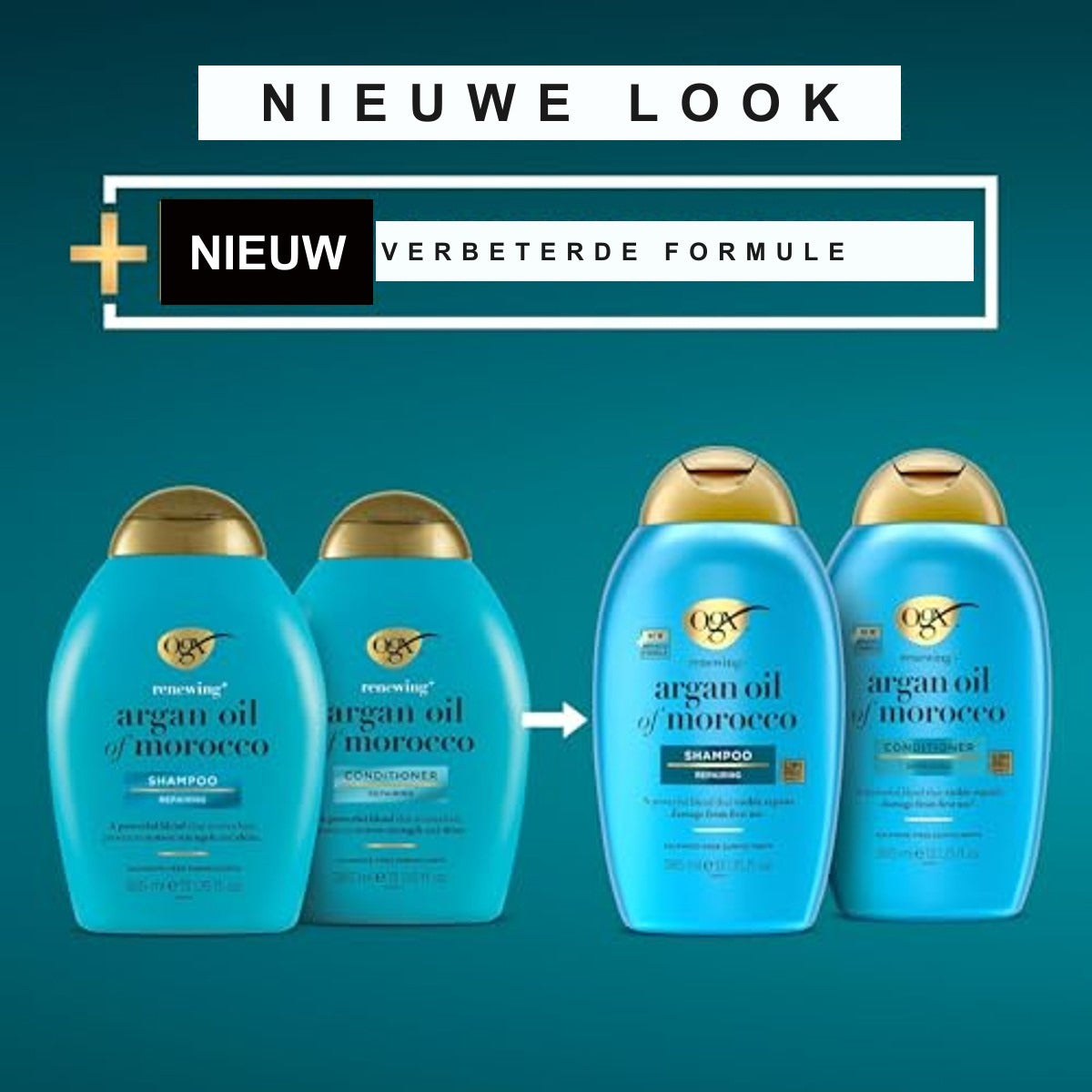 OGX Arganolie van Marokko Conditioner, 385 ml | Regenererende haarspoeling, herstelt beschadigd haar zichtbaar al na het eerste gebruik, spoeling met arganolie