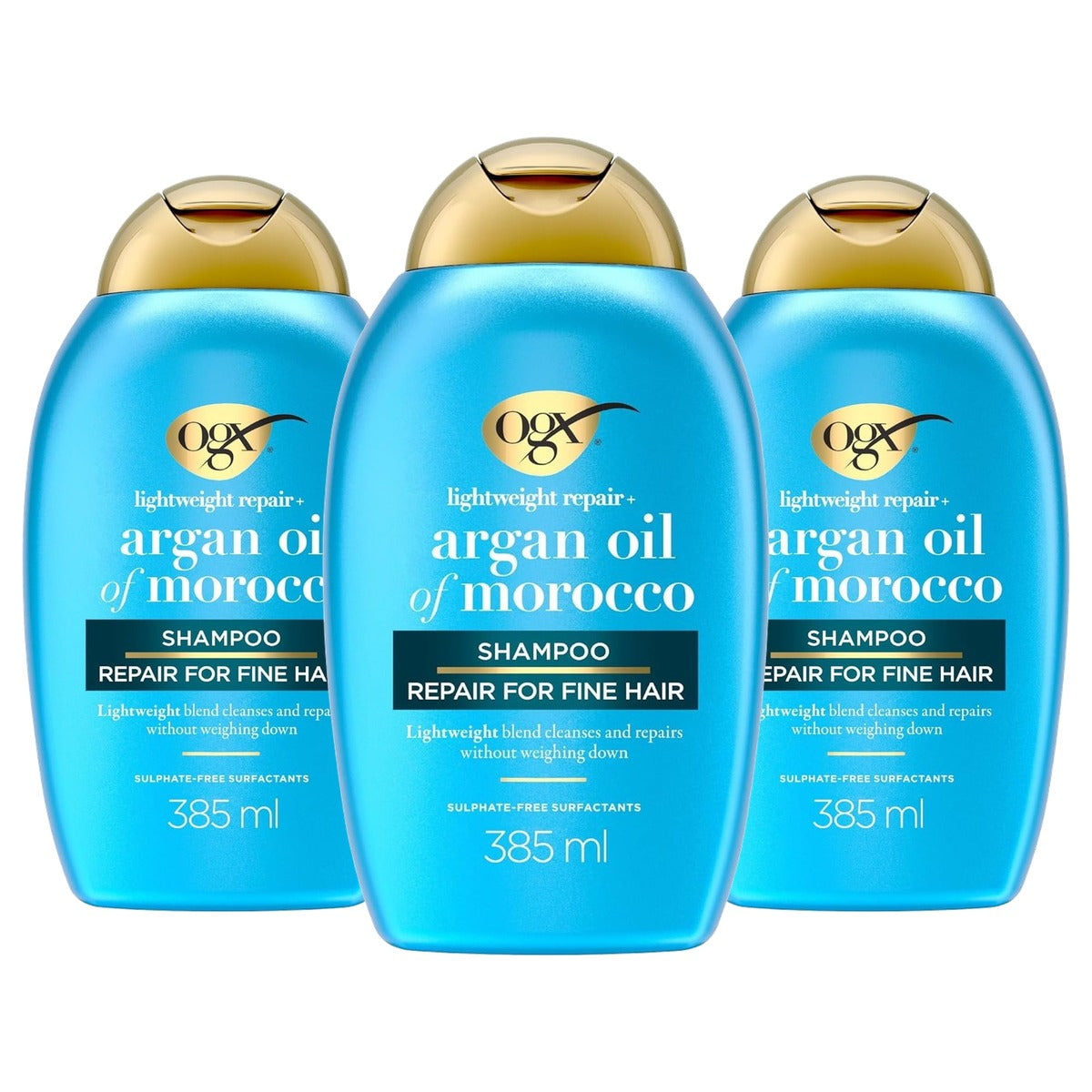OGX Arganolie van Marokko Lichtgewicht Shampoo 385 ml - 3 stuks