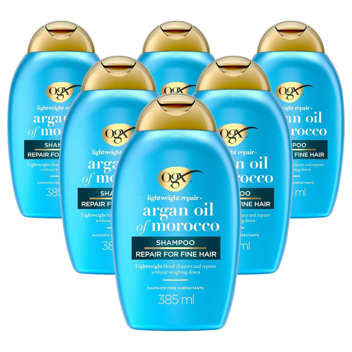 OGX Arganolie van Marokko Lichtgewicht Shampoo 385 ml - 6 stuks