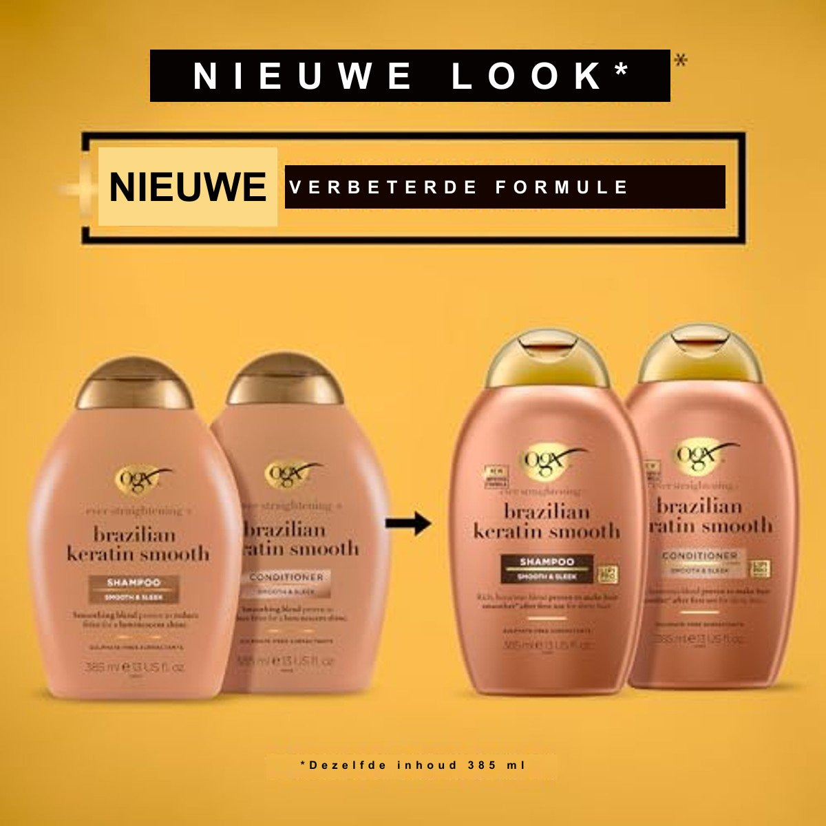 OGX Ever Straightening+ Brazilian Keratin Therapy Smoothing Shampoo 385 ml