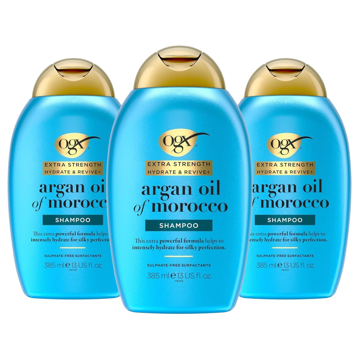 OGX Hydrate & Revive Argan Oil of Morocco Shampoo 385 ml - 3 stuks