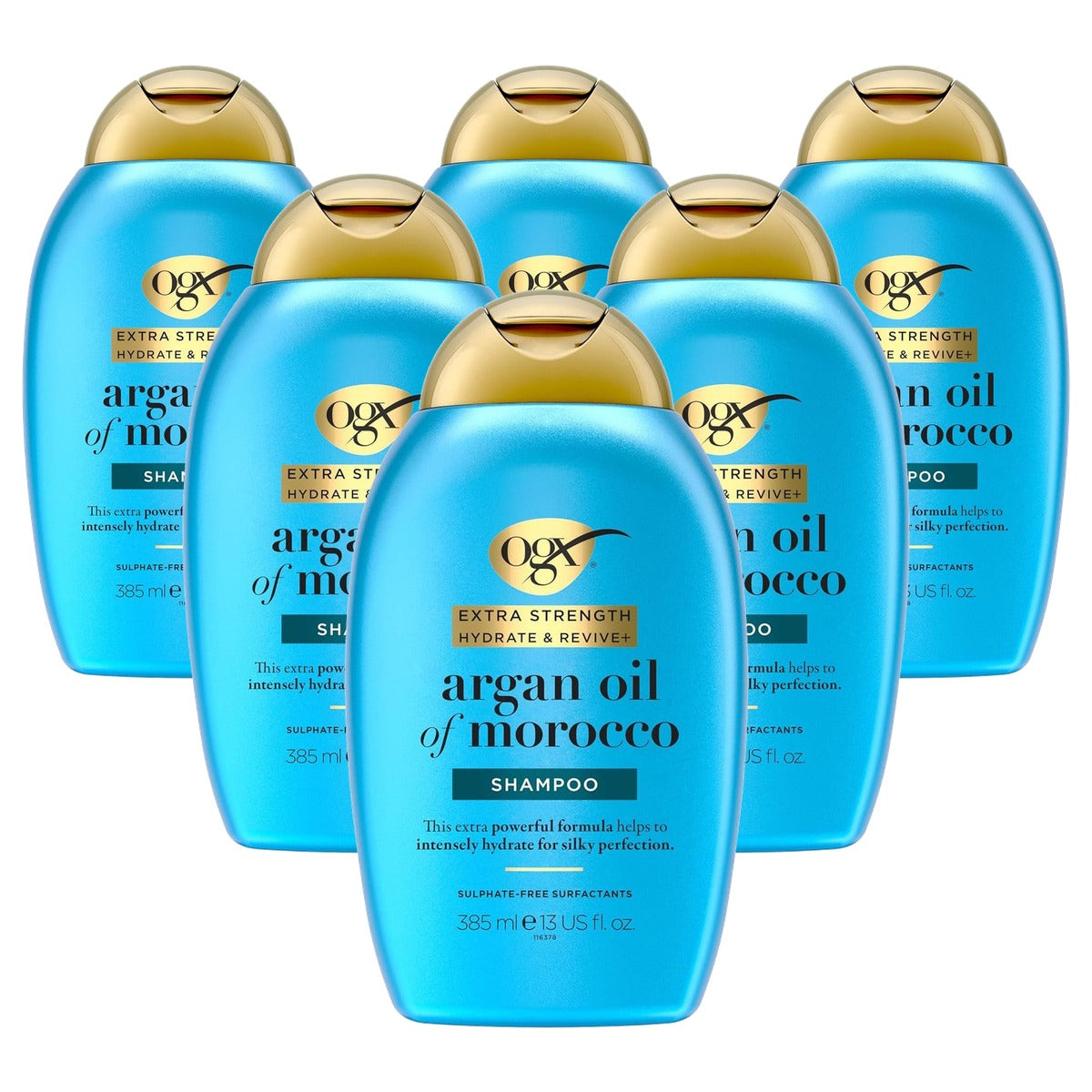 OGX Hydrate & Revive Argan Oil of Morocco Shampoo 6 x 385 ml - Voordeelverpakking