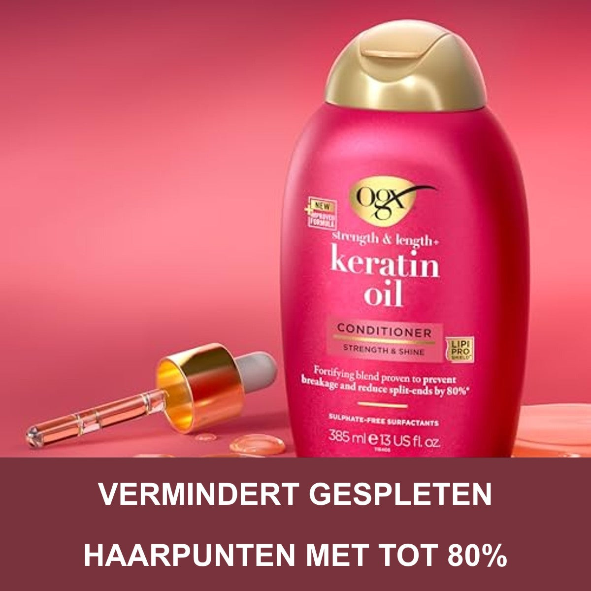 OGX Keratine Oil Conditioner, haarspoeling, 385 ml