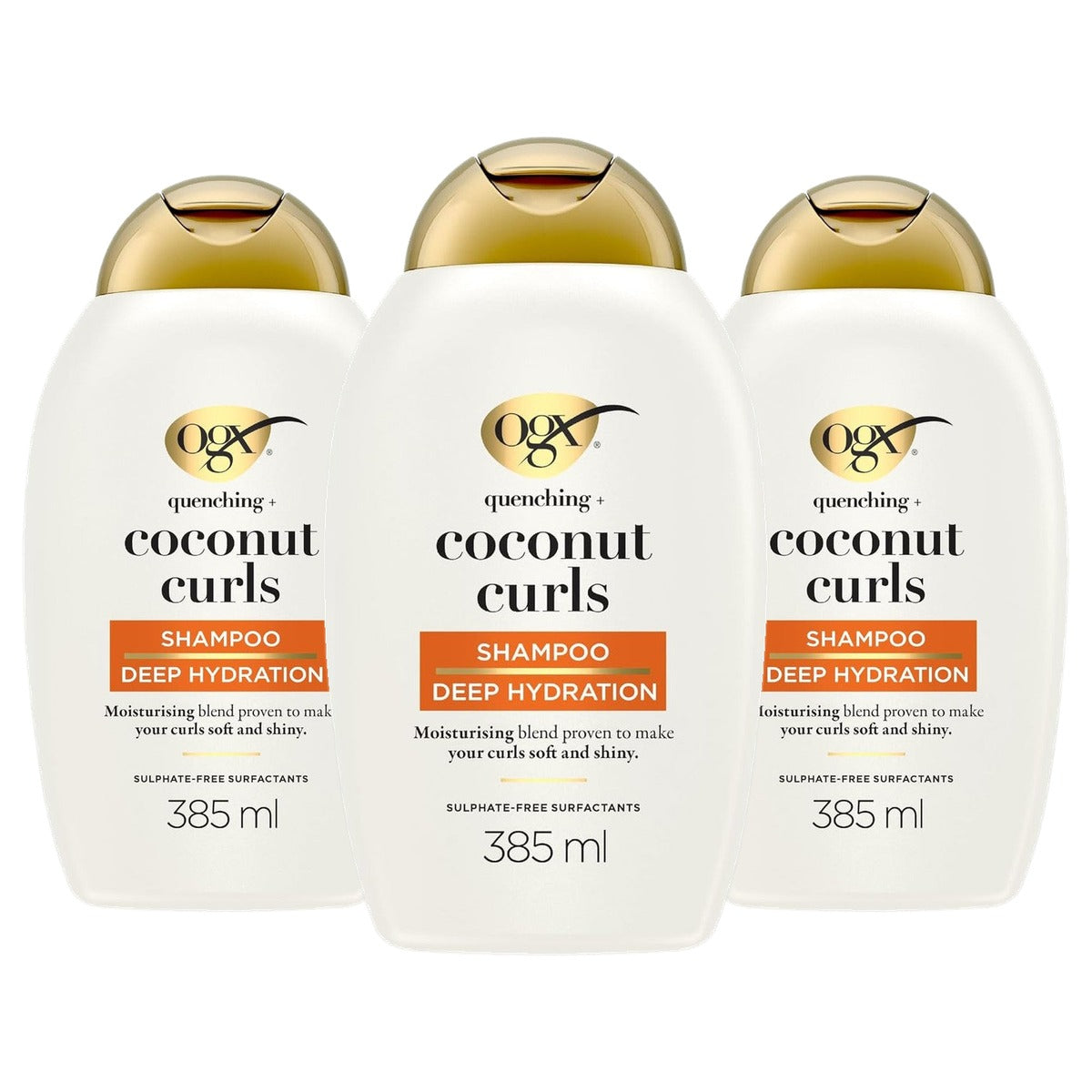 OGX Quenching + Coconut Curls Shampoo 385 ml - 3 stuks
