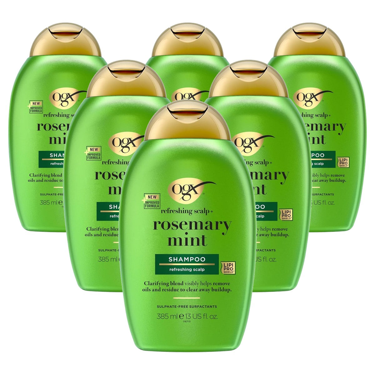 OGX Rozemarijn Mint Shampoo 385 ml - 6 stuks