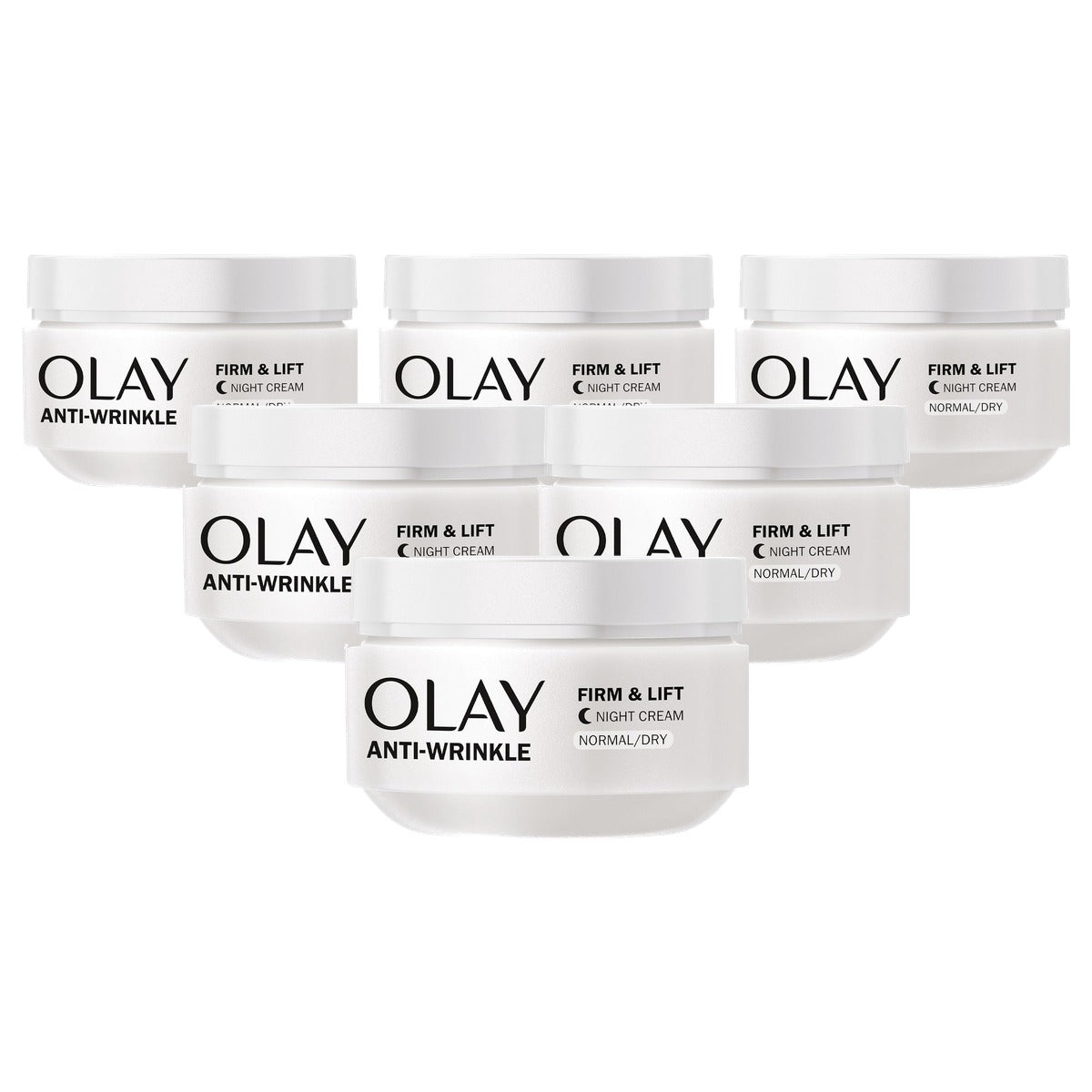 Olay Anti-Wrinkle Firm & Lift Night Cream 6 x 50 ml - Voordeelverpakking
