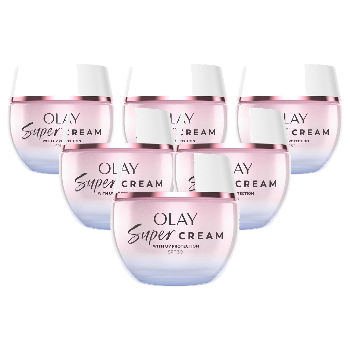 Olay Super Cream navulbare vochtverzorging SPF 30 6 x 50 ml - Voordeelverpakking