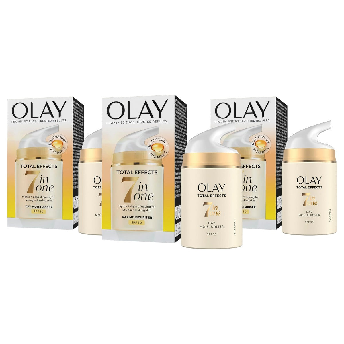 Olay Total Effects 7-in-1 dagcrème SPF30 3 x 50 g - Voordeelverpakking