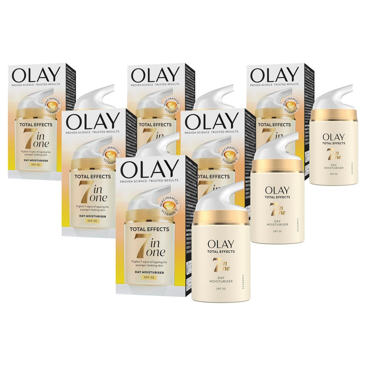 Olay Total Effects 7-in-1 dagcrème SPF30 6 x 50 g - Voordeelverpakking