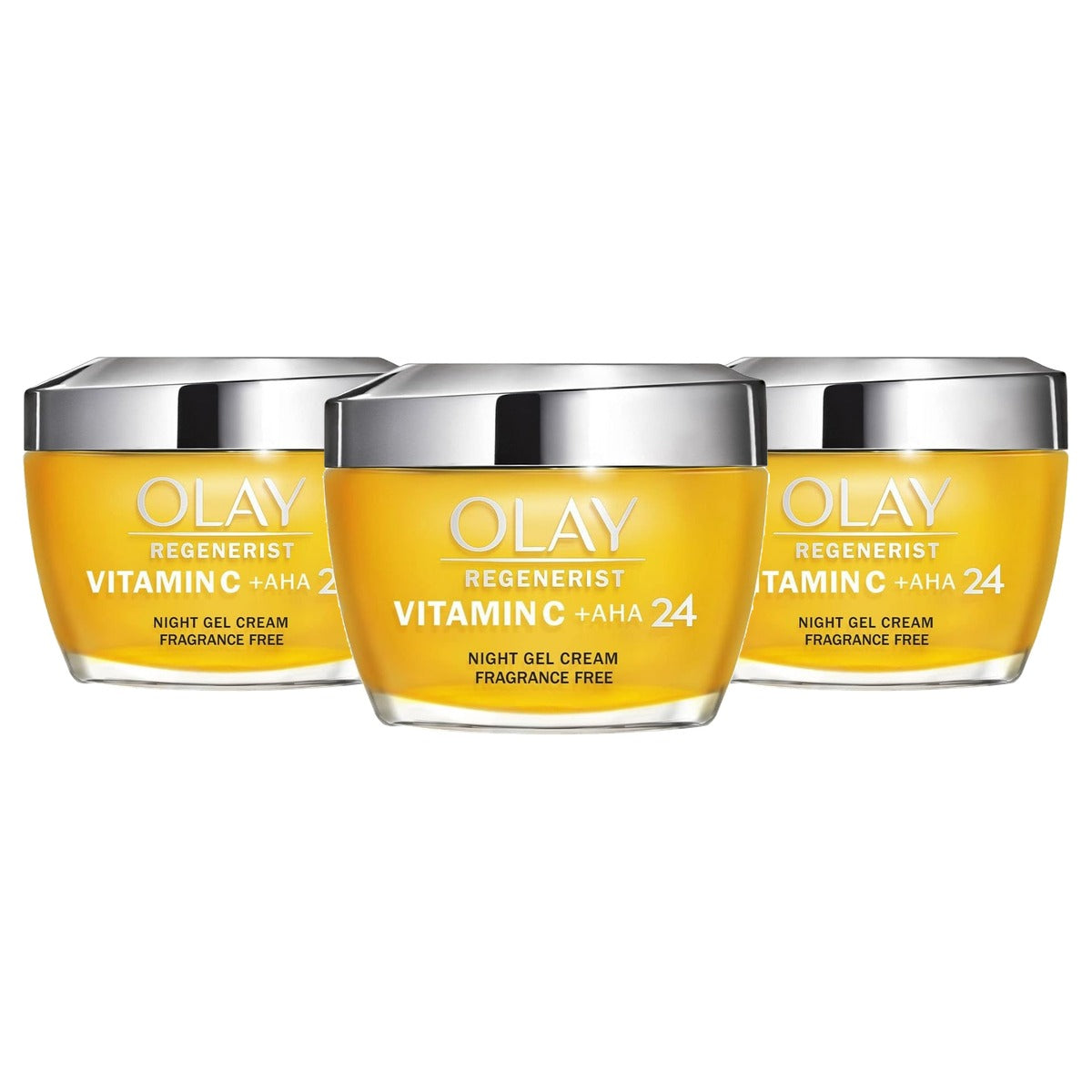 Olay Vitamine C + AHA 24 nachtcrème gel 3 x 50 ml - Voordeelverpakking