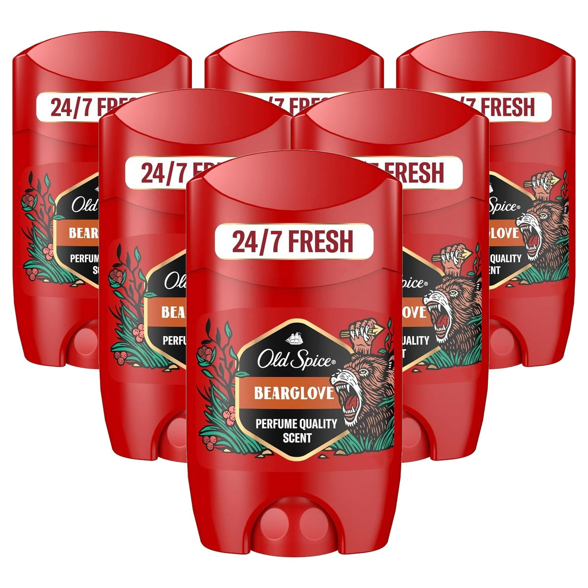 Old Spice Bearglove Deostick voor mannen 6 x 50 ml - Voordeelverpakking