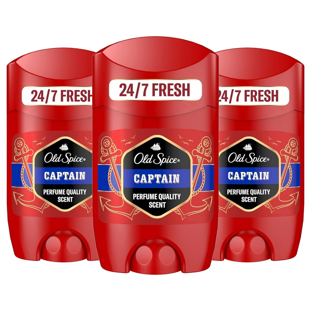 Old Spice Captain Deostick voor mannen 3 x 50 ml - Voordeelverpakking