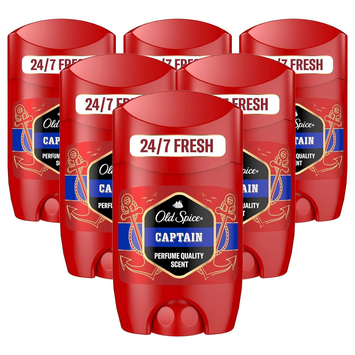 Old Spice Captain Deostick voor mannen 6 x 50 ml - Voordeelverpakking