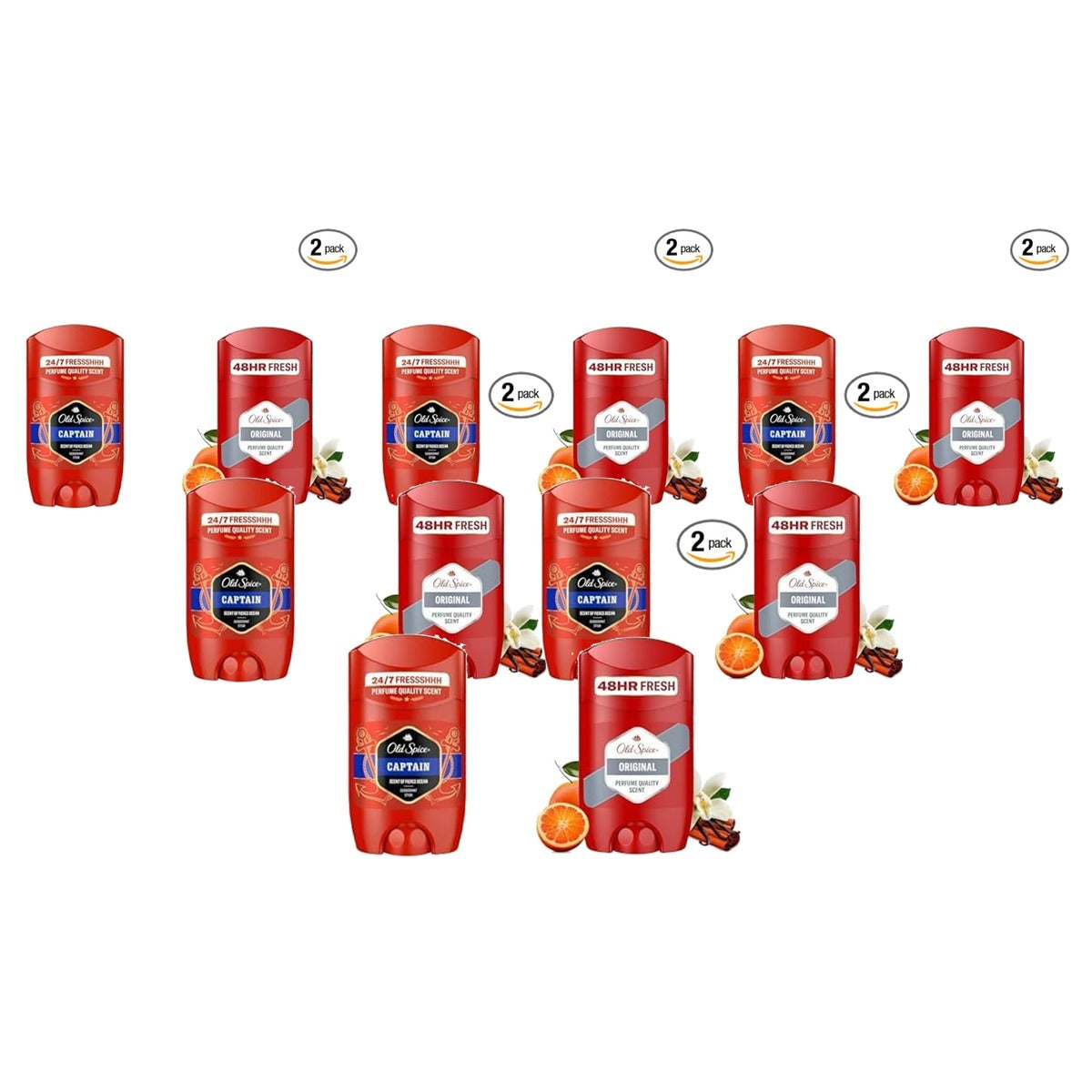 Old Spice Captain & Original Deodorant Stick (1 stuk) 6 x 50 ml - Voordeelverpakking
