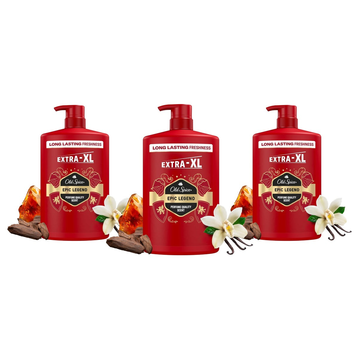 Old Spice Epic 3-in-1 douchegel 3 x 1000 ml - Voordeelverpakking