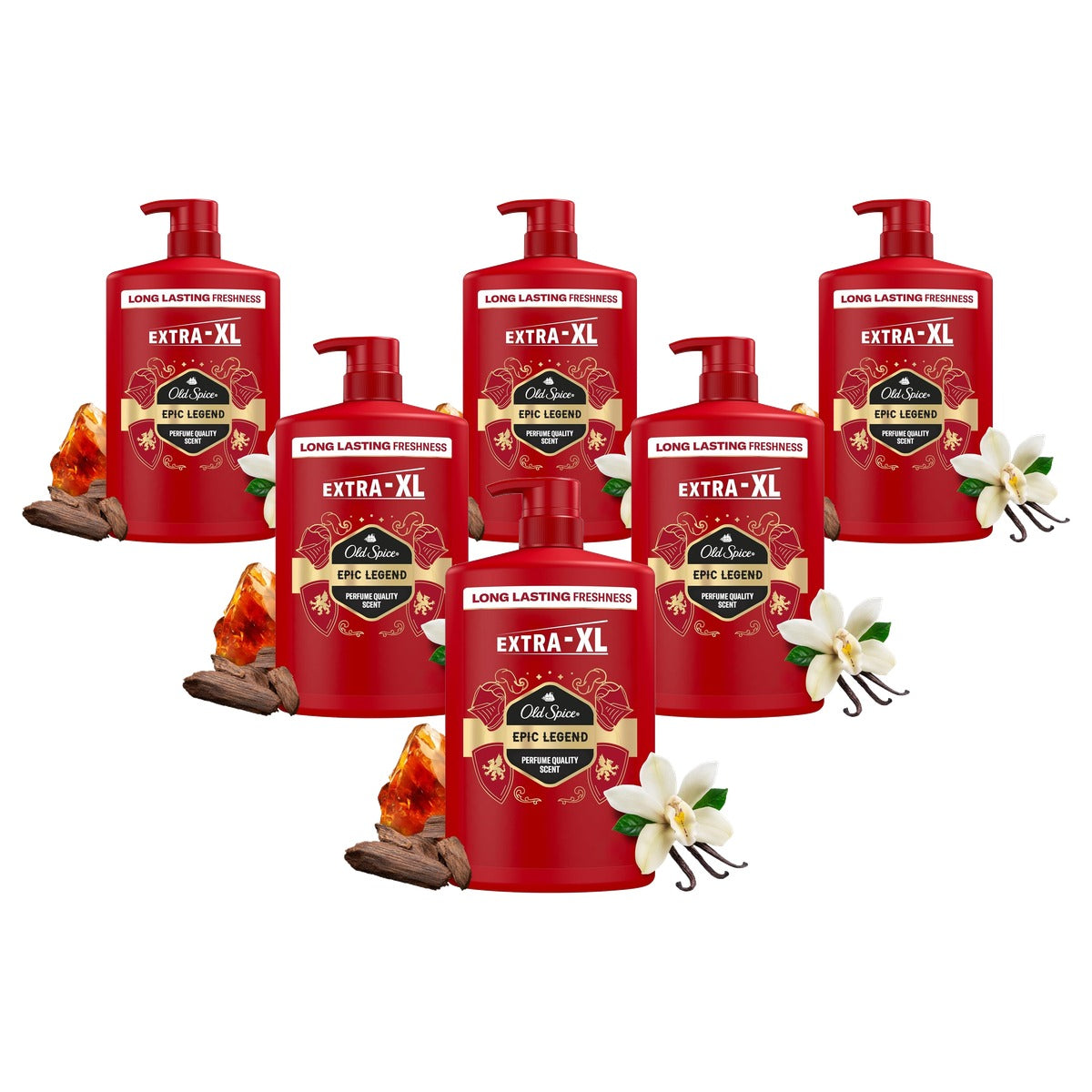 Old Spice Epic 3-in-1 douchegel 6 x 1000 ml - Voordeelverpakking