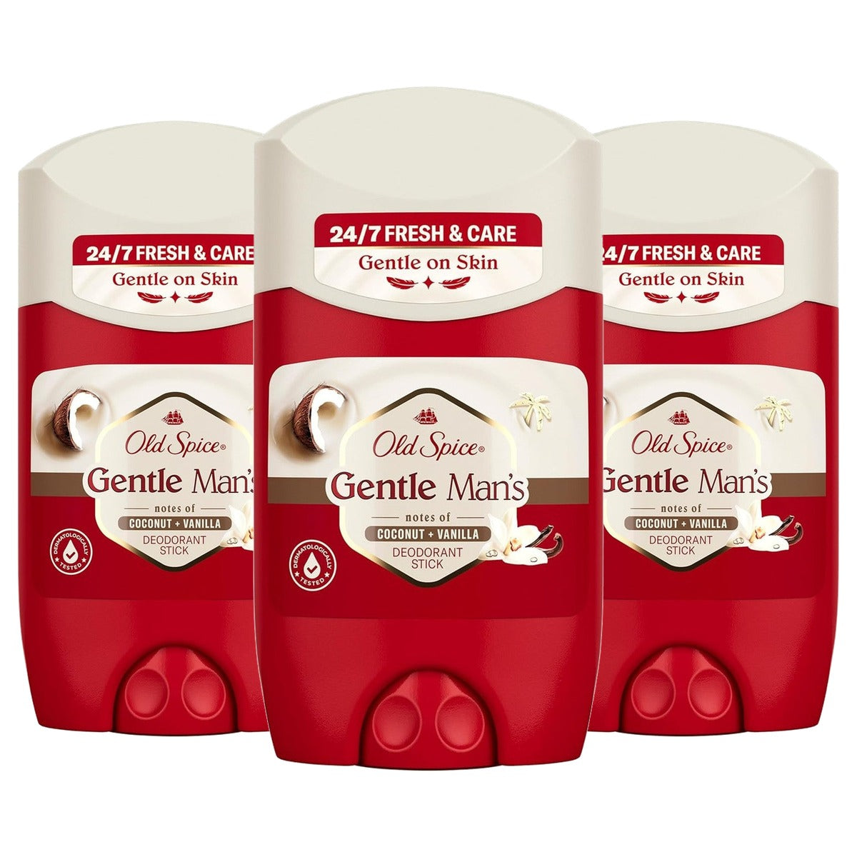 Old Spice Gentle Man's Coconut + Vanilla Deostick 3 x 50 ml - Voordeelverpakking