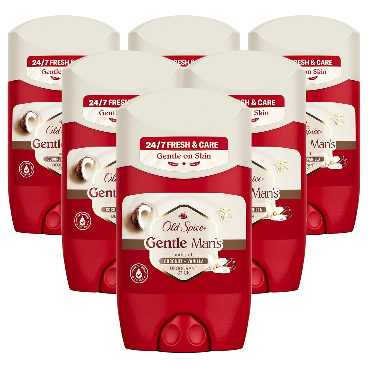 Old Spice Gentle Man's Coconut + Vanilla Deostick 6 x 50 ml - Voordeelverpakking