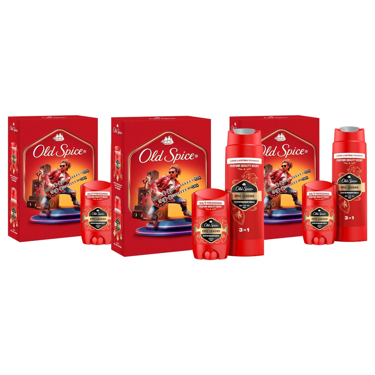 Old Spice Knight cadeauset Epic Legend 50 ml + 3 x 250 ml - Voordeelverpakking