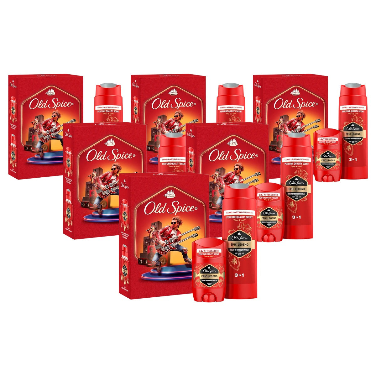 Old Spice Knight cadeauset Epic Legend 50 ml + 6 x 250 ml - Voordeelverpakking