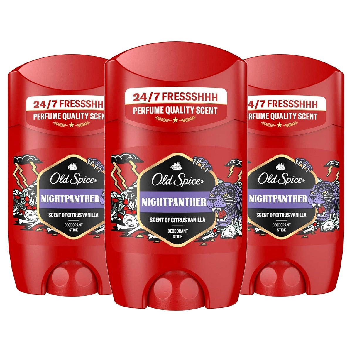 Old Spice Nightpanther Deostick voor mannen 3 x 50 ml - Voordeelverpakking