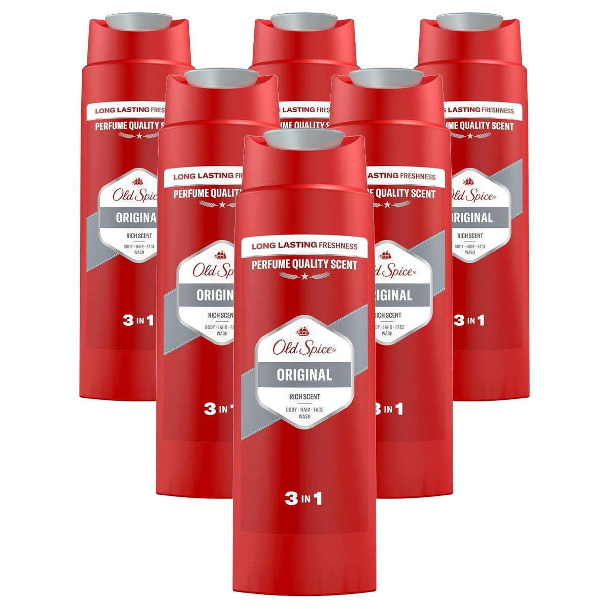 Old Spice Originele 3-in-1 shampoo 6 x 250 ml - Voordeelverpakking