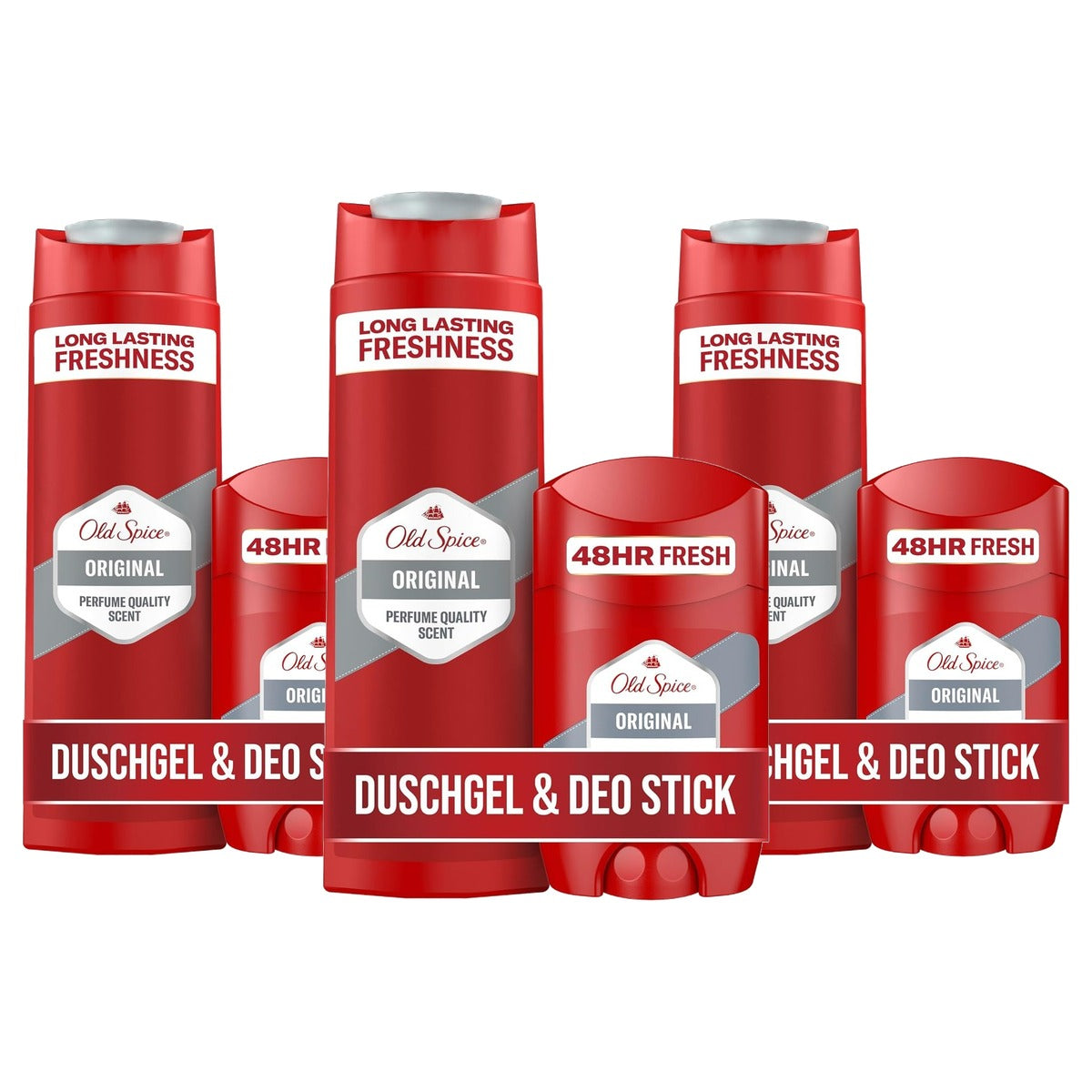 Old Spice Originele set deodorantstift & 3-in-1 250 ml 3 x 50 ml - Voordeelverpakking