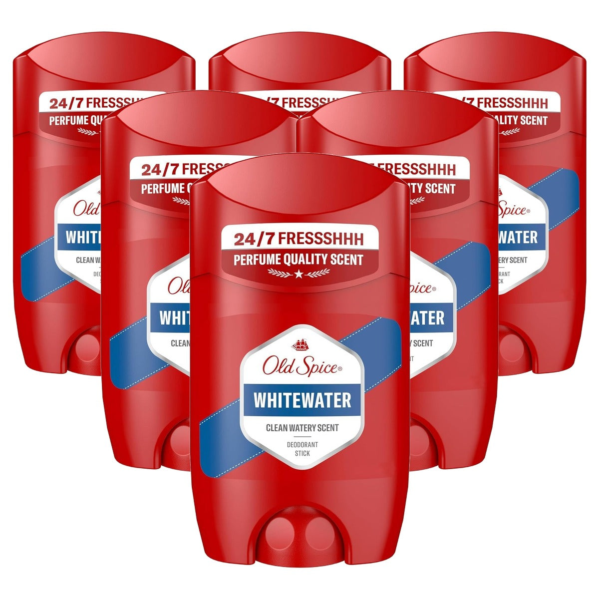 Old Spice Whitewater Deostick voor mannen 6 x 50 ml - Voordeelverpakking